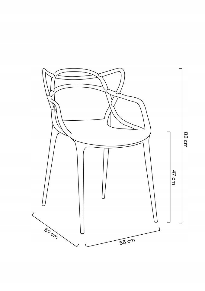 Krzesło LUXO srebrne - ABS Rodzaj nóg Proste