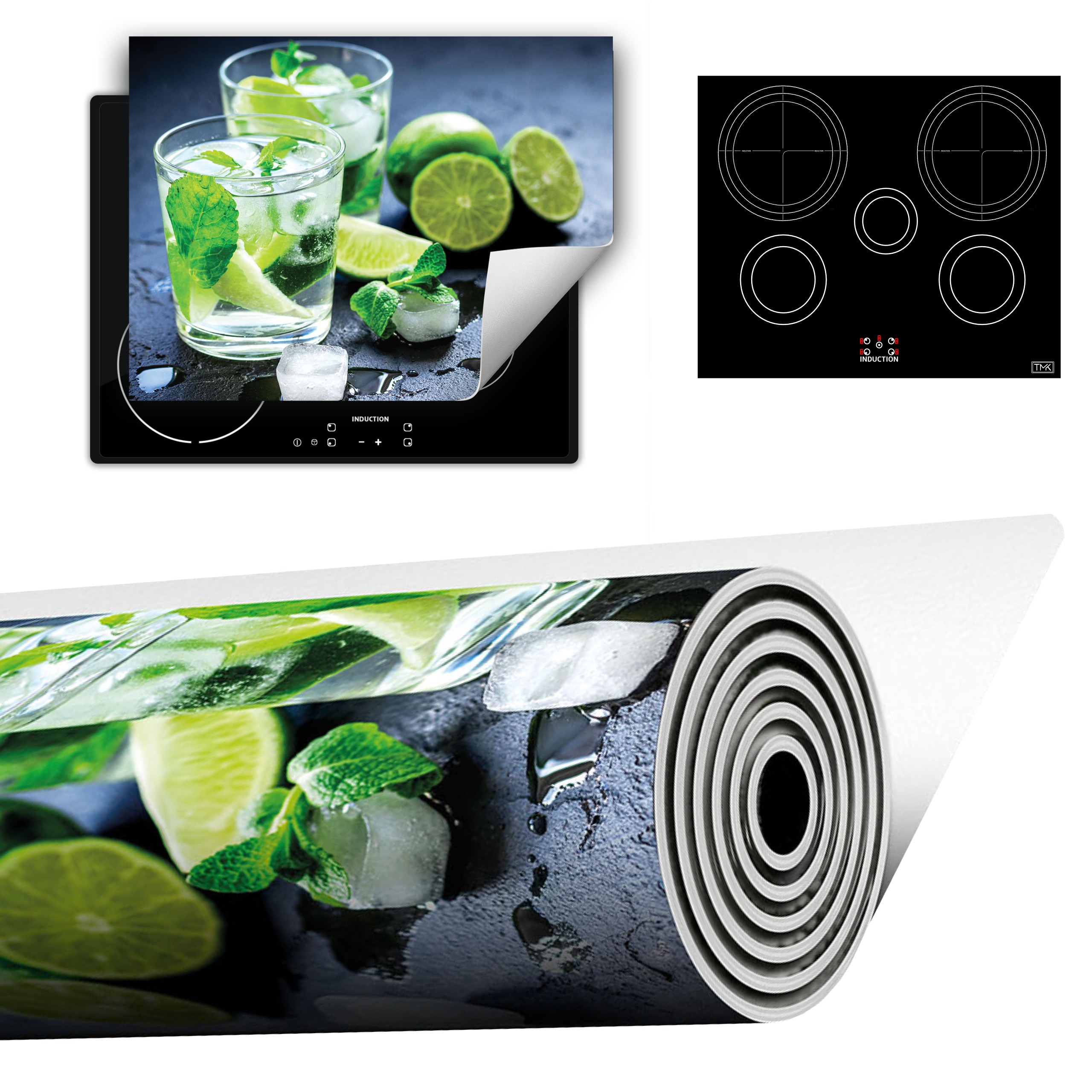 Vinylová Podložka Do Kuchyně Více Místa 70x52 limetka – voda
