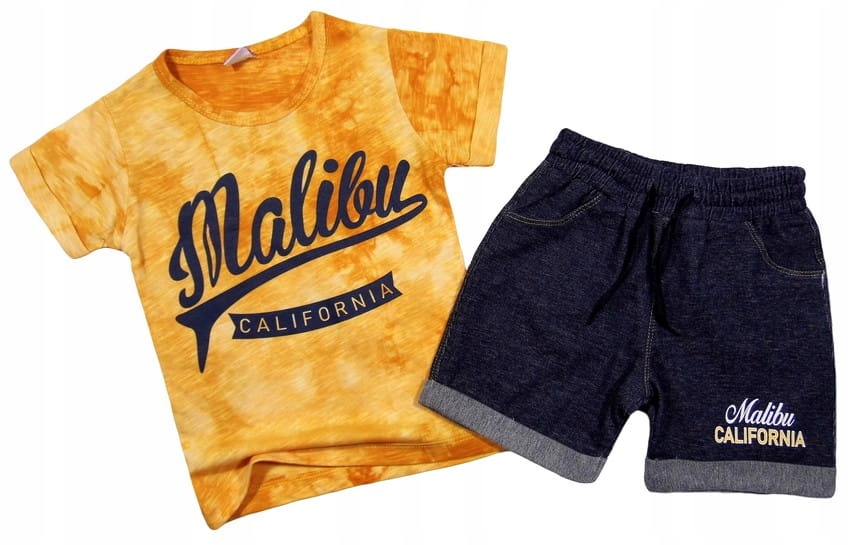 

koszulka spodenki jak jeans 4-5Y żółty 564 Turcja