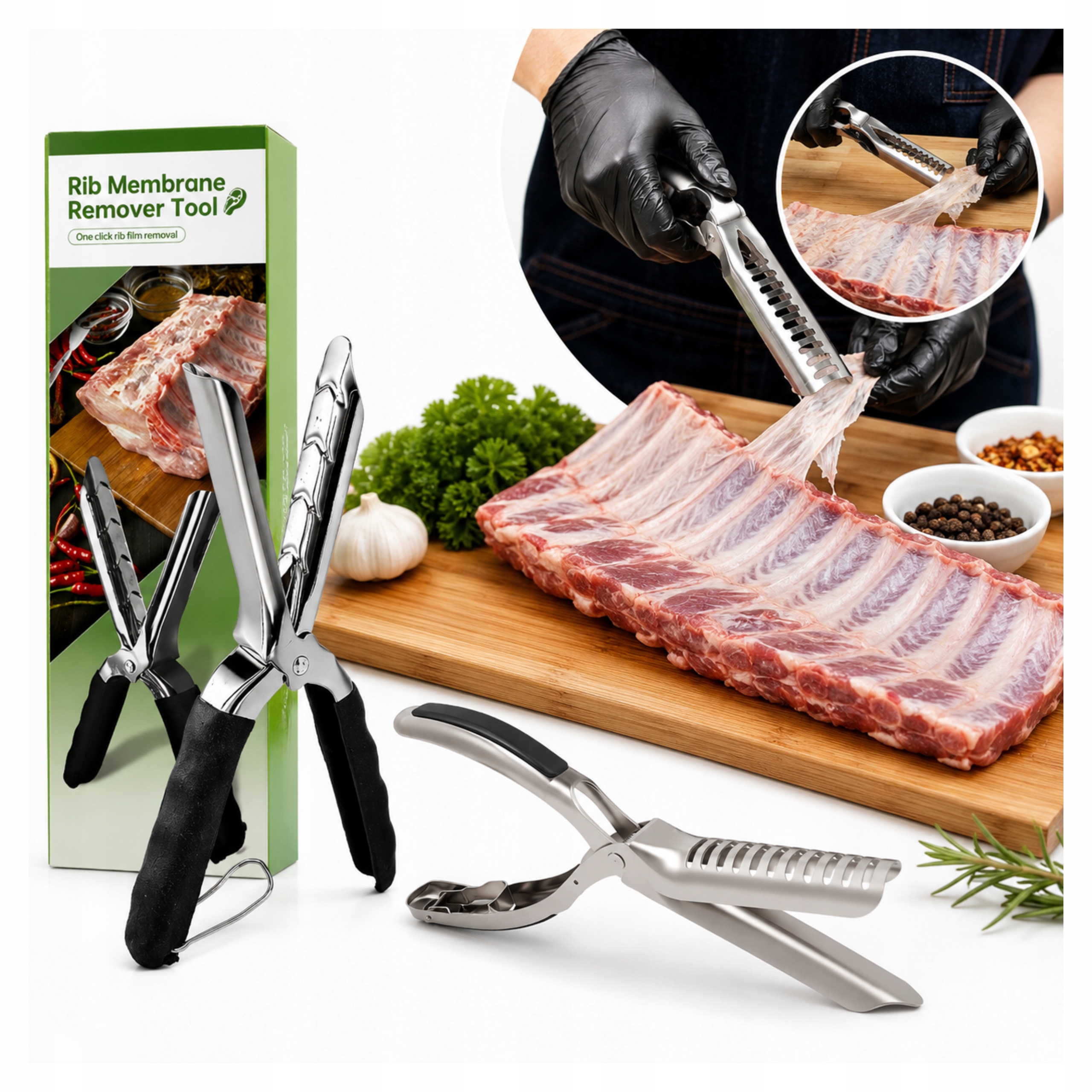 Odstraňování membrán Membram fascií z žeber Rib Membrane Remover Tool pro Bbq