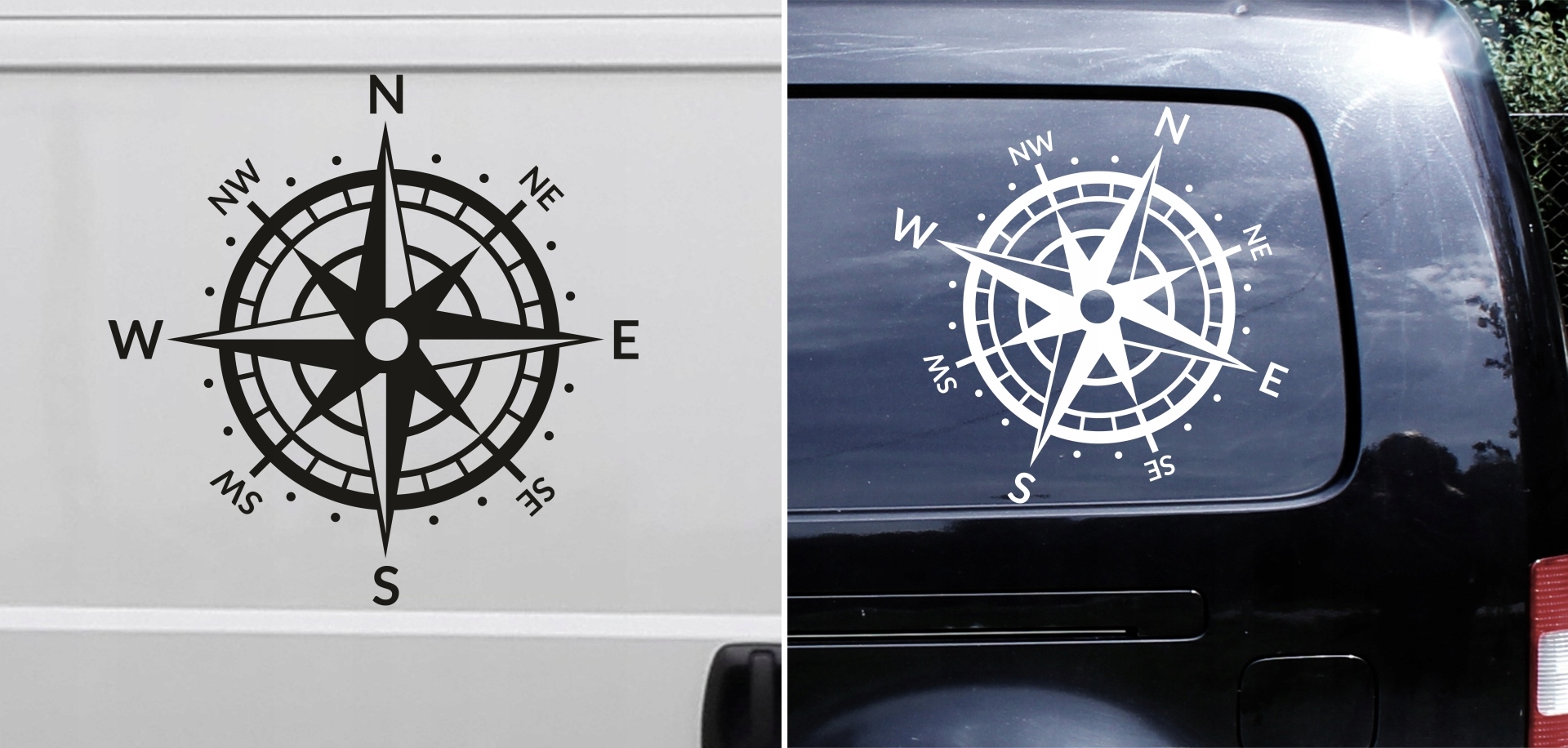 naklejka róża wiatrów kompas vanlife bus kamper 20 cm Producent Inna