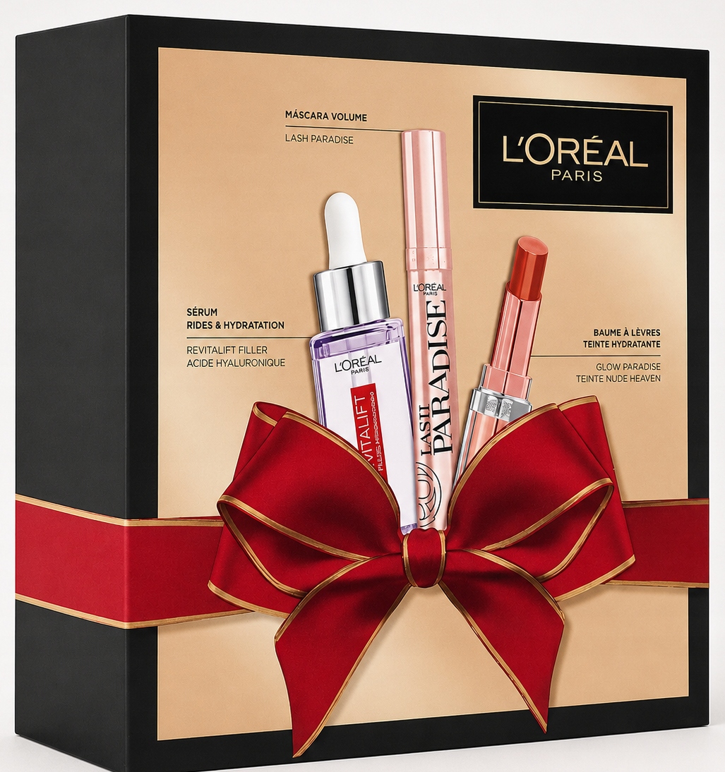 L'oreal Paris Dárková Sada Řasenka Sérum Hyaluronová Rtěnka