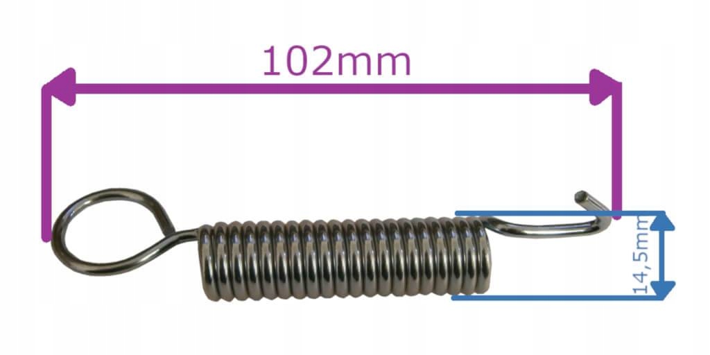 SPRĘŻYNA NAPĘDU KOSIARKI HORTMASZ DAYE D1568 Typ regular (sprężyna)