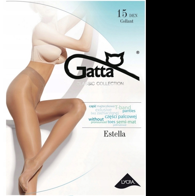 

Gatta Estella 15den rajstopy bezmajtkowe nero 3