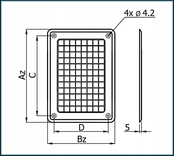 Kratka osłonowa wylotów bocznych komina K1k-CG EAN (GTIN) 5907587931220