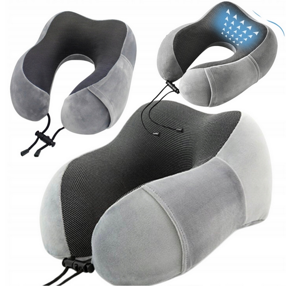PODUSZKA PODRÓŻNA ROGAL XL NA SZYJĘ DO SAMOLOTU AUTA ZAGŁÓWEK PIANKA MEMORY Cechy dodatkowe pianka pamięciowa welurowe wykończenie zdejmowana poszewka
