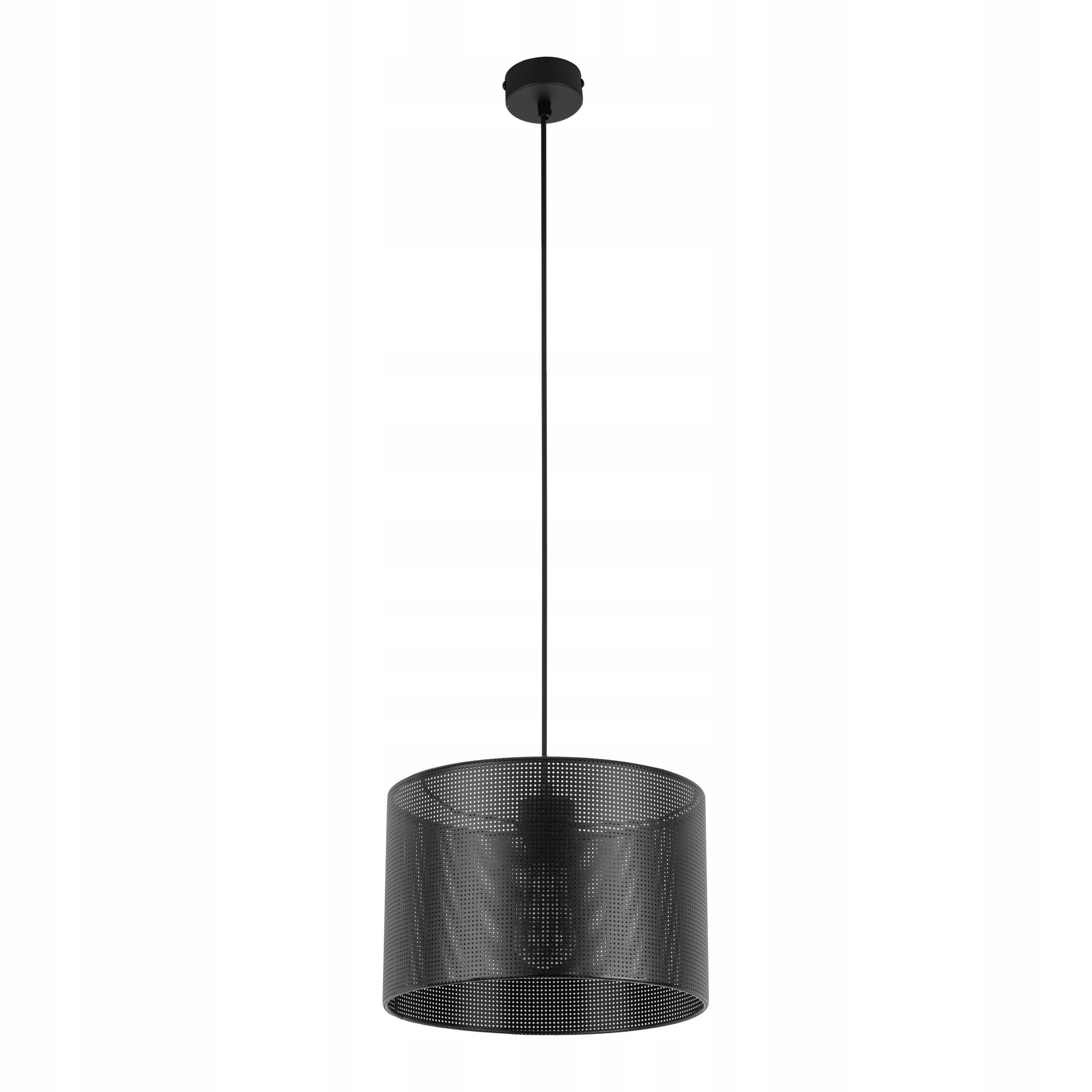 Závěsné svítidlo Moreno Černé Abažur 1xE27 30 cm Stropní Svítidlo Pokoj Obývací pokoj