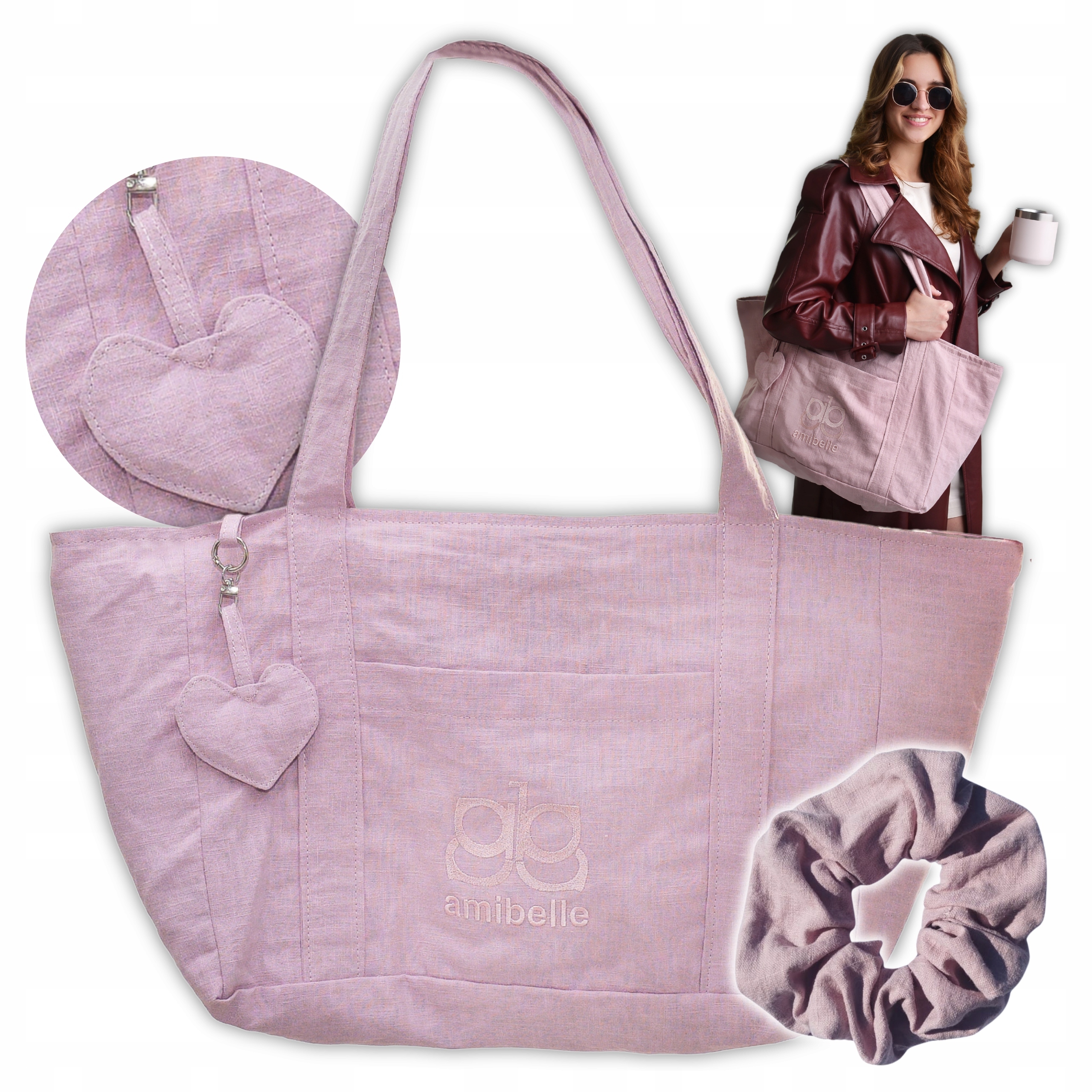 Dámská taška Shopper Plážová taška Rameno Růžová Městská Sportovní Dárek