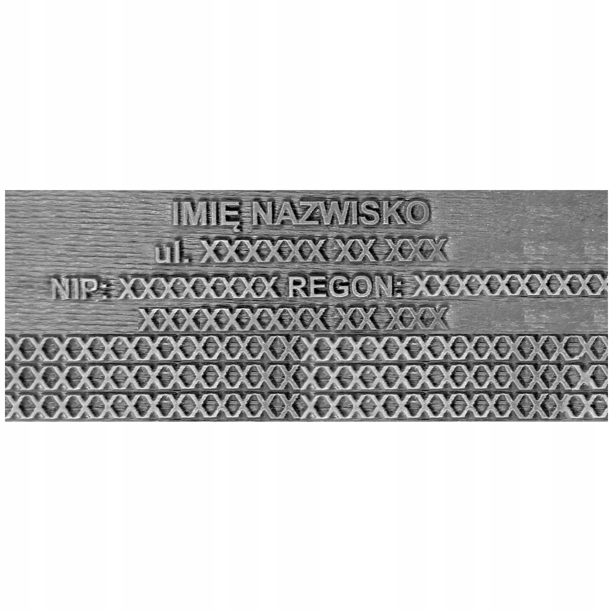 GUMKA DO PIECZĄTKI PIECZĄTEK DO 8 LINII Z TEKSTEM DO AUTOMATU 59x25mm Marka Darko