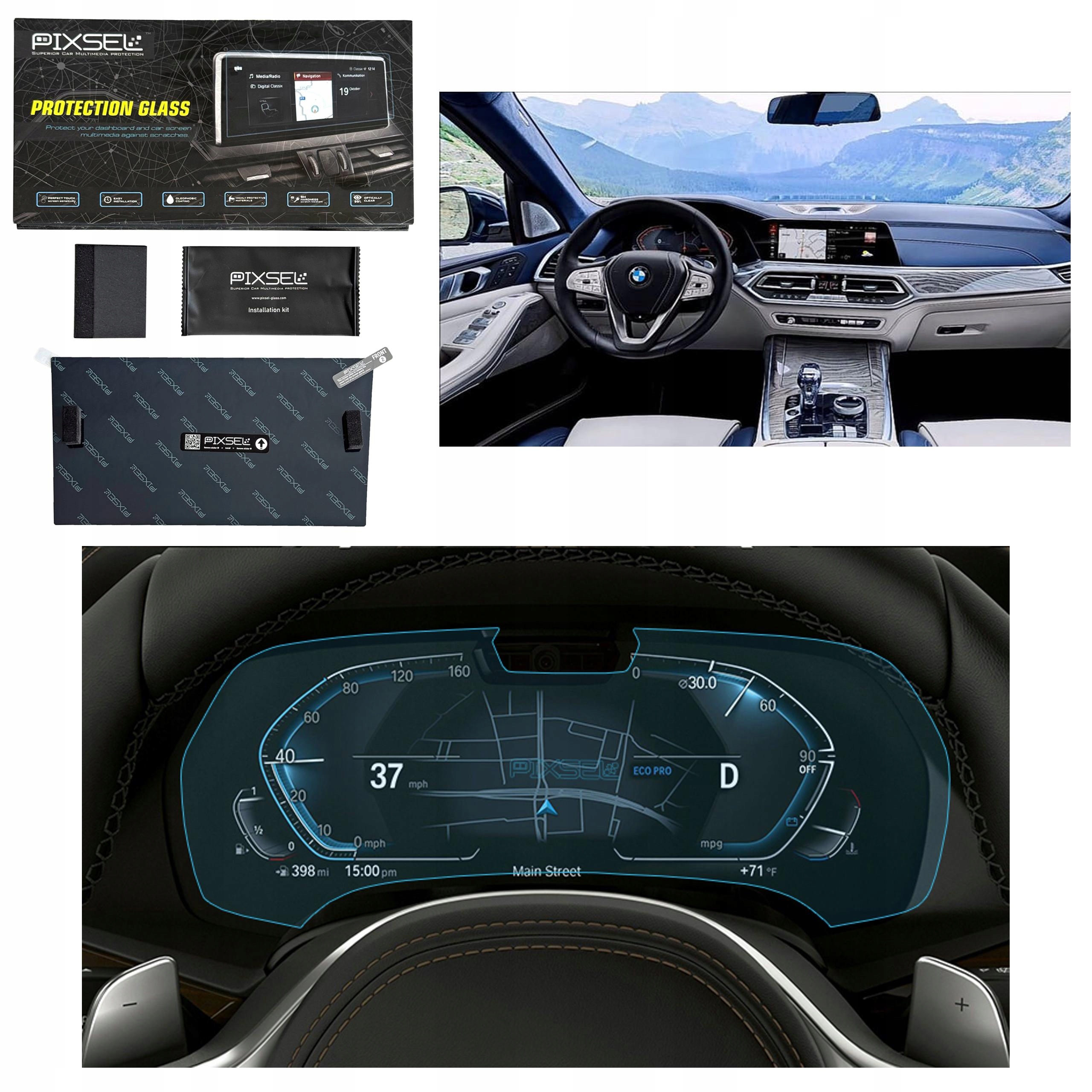 Antyodciskowe Matowe Szkło Ochronne Bmw X7-14.2“ 2019-2022 G07