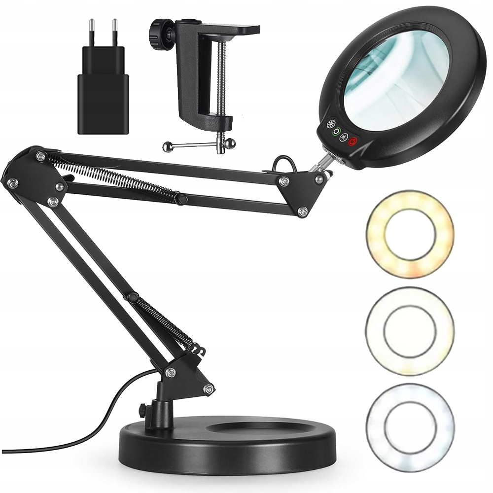 Led Stolní Lampa Lupa Kosmetická Sklo Zvětšovací Kreslicí Lampa