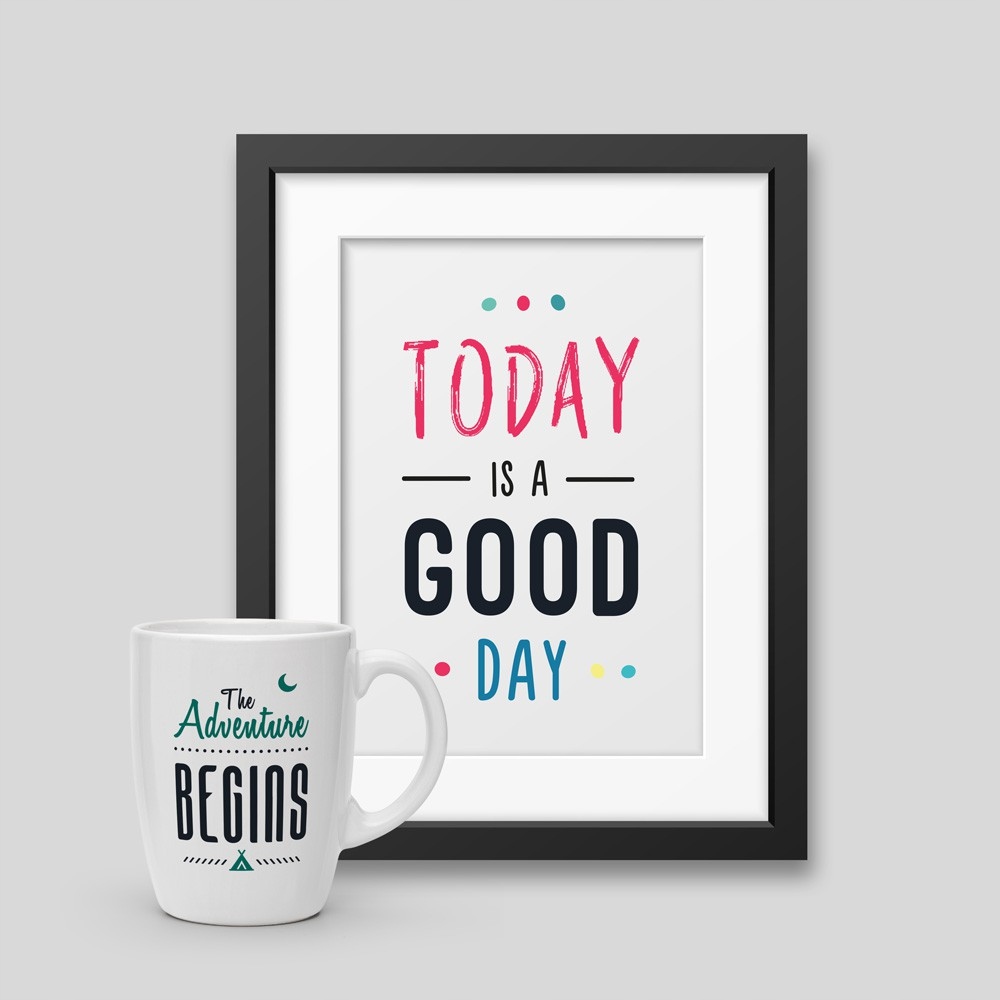 io drugi g warto nazw Pack Mug + Framed poster