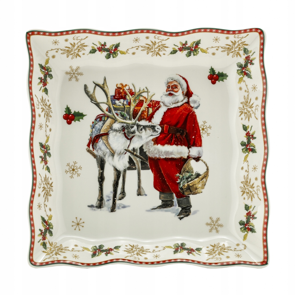 

Patera stała Świąteczna Porcelanowa 22,5 x 22,5 cm