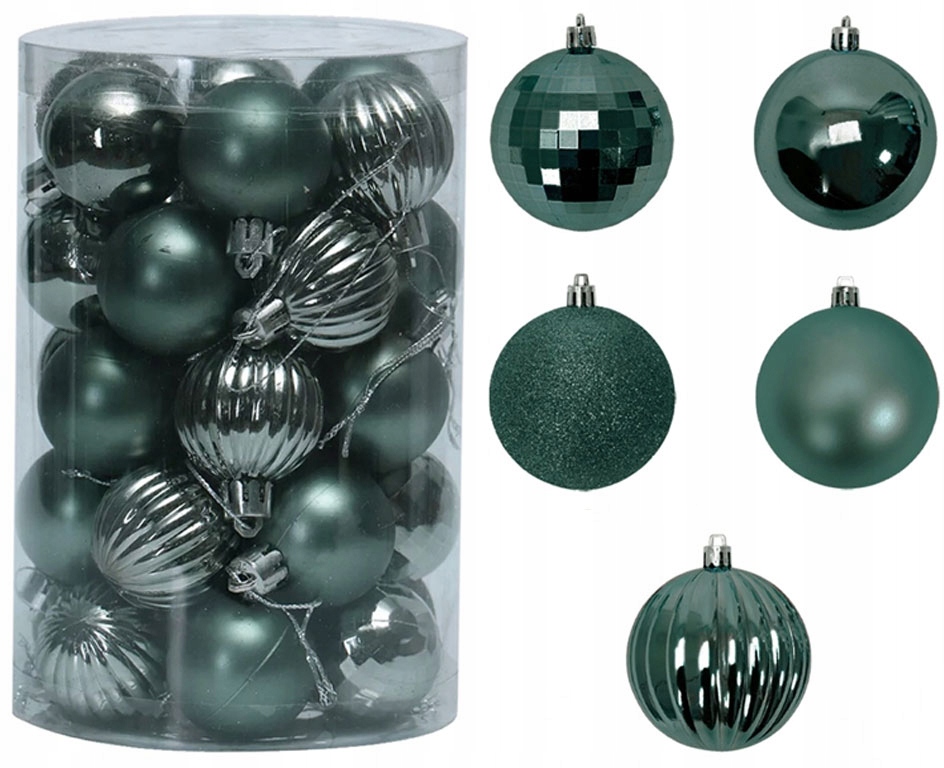 

Zestaw Komplet Bombki Choinkowe Dekoracje Zielone