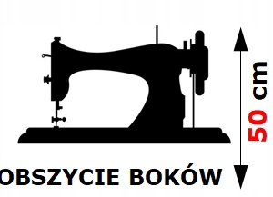 

Usługa obszycia 2 boków firany o wys. 50cm
