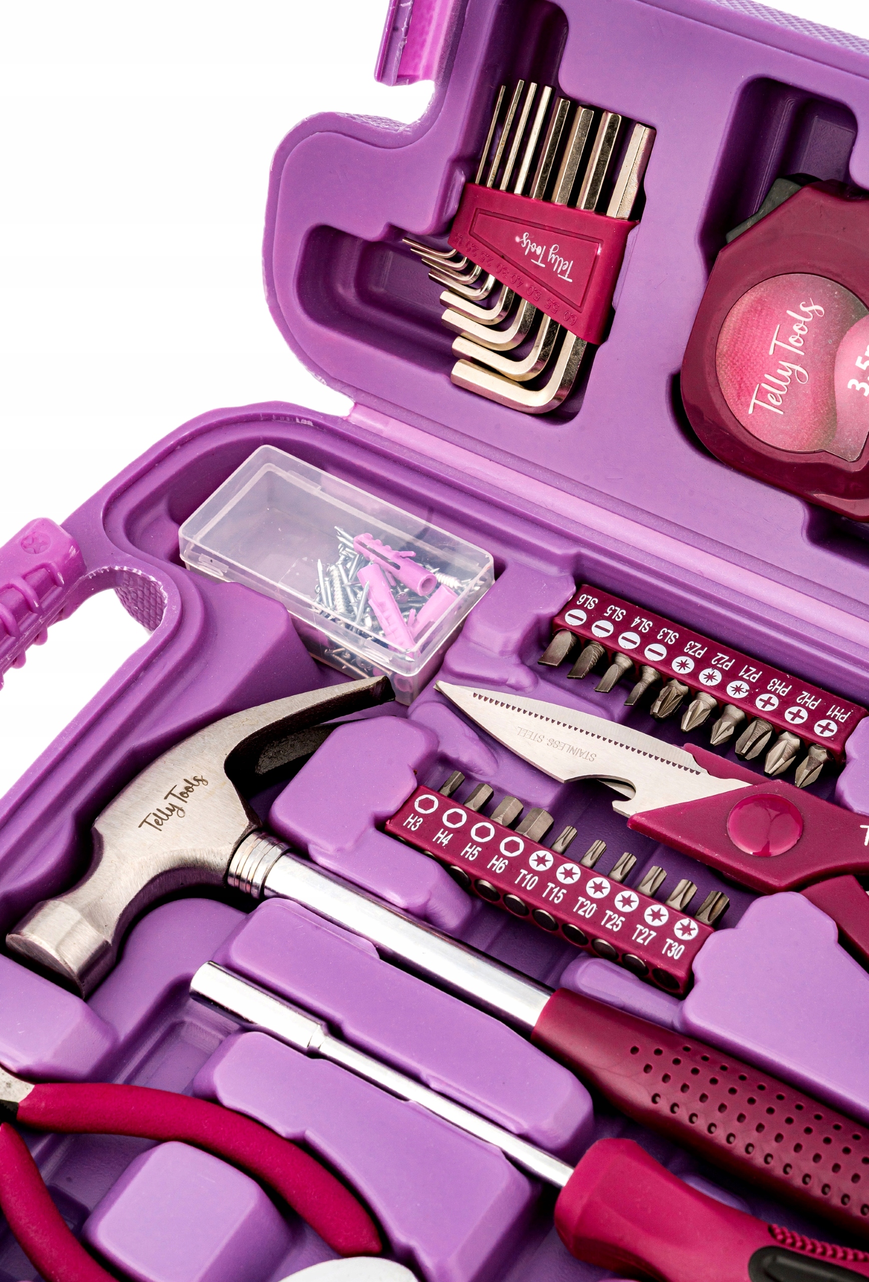 ZESTAW RÓŻOWYCH NARZĘDZI DLA KOBIET 135 ELEMENTÓW Marka inna