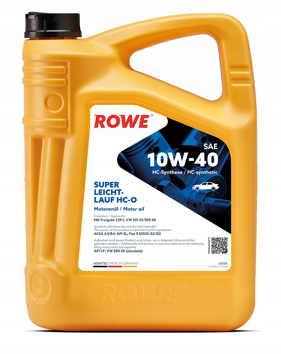 МАСЛО ROWE HIGHTEC SUPER LEICHTLAUF 4L 10W40 + GRAT
