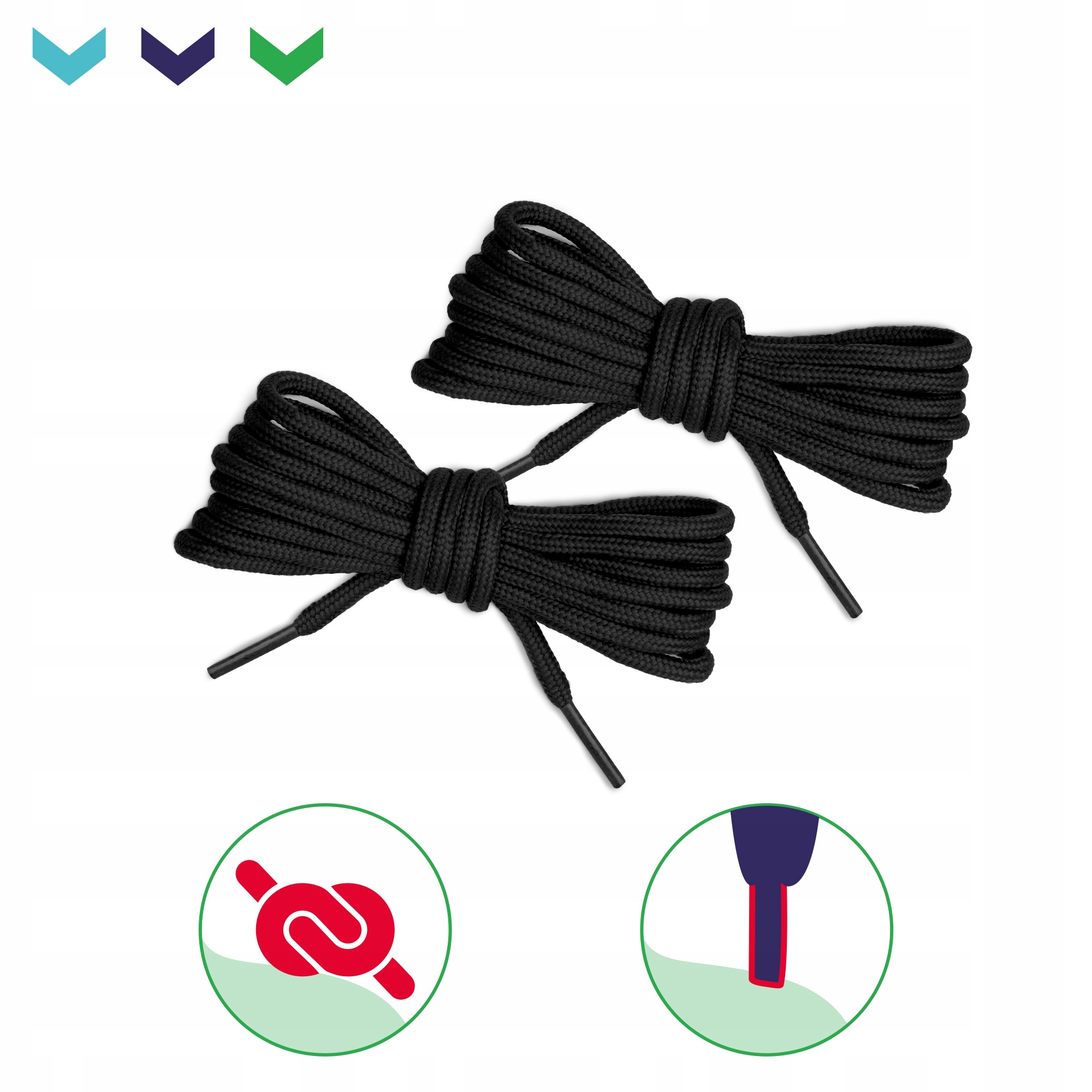 Sznurówki TREKKINGOWE sznurowadła dł 90 cm k. 300 Marka Sulpo