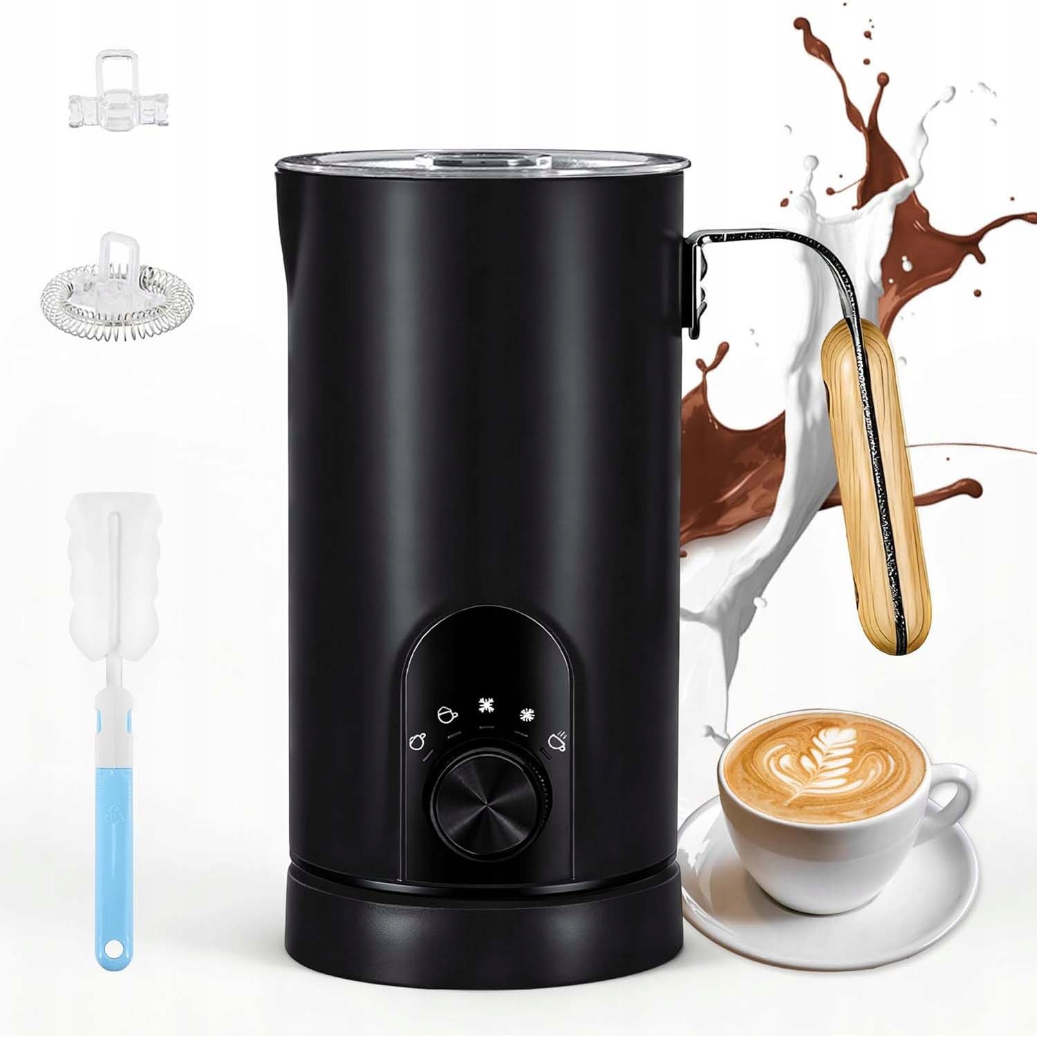Elektrický Napěňovač Mléka 500 W, Vyhřívaný, 360 350 ML, Horký/studený