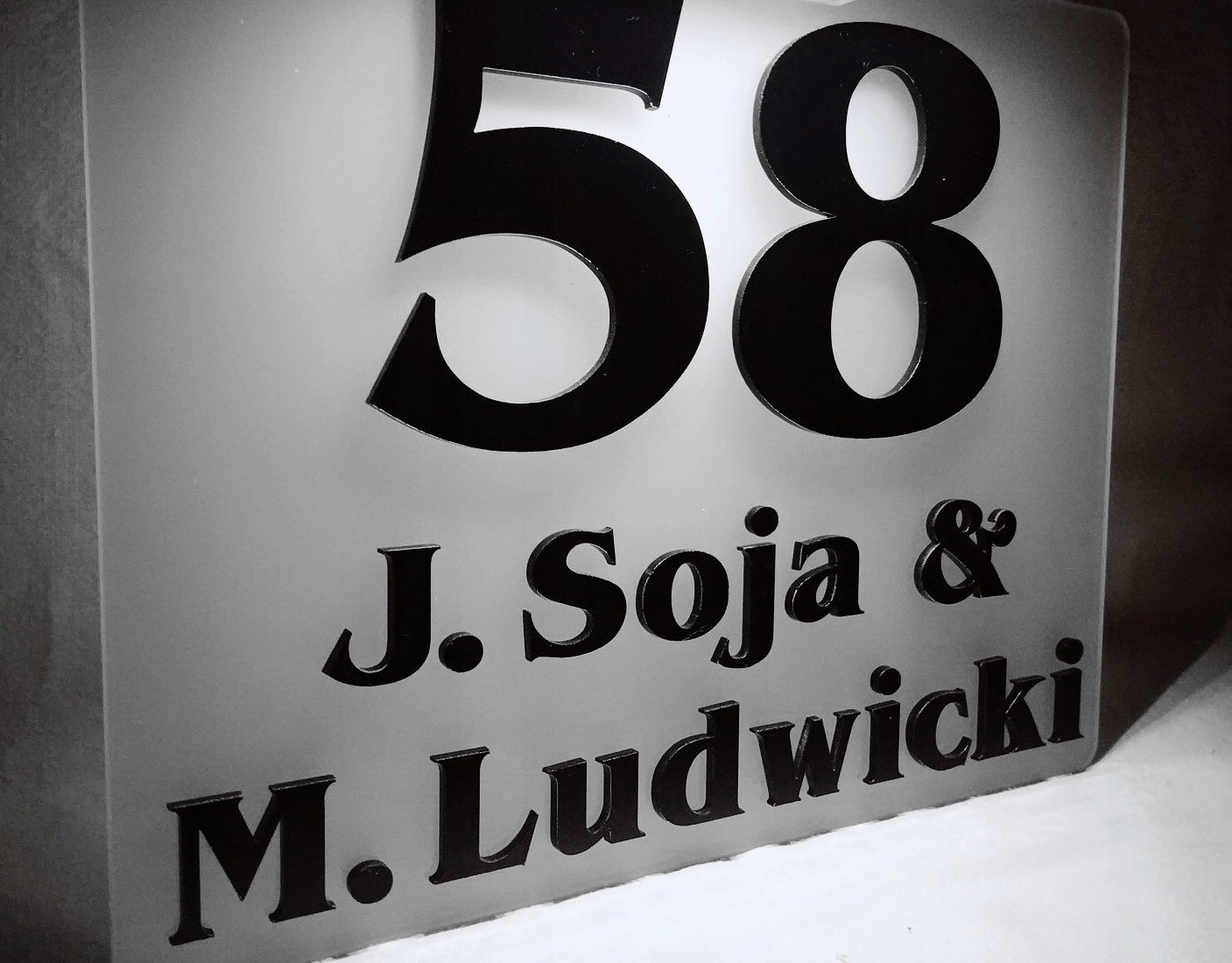 Tabliczka adresowa LED solarna, bateria słoneczna Marka inna