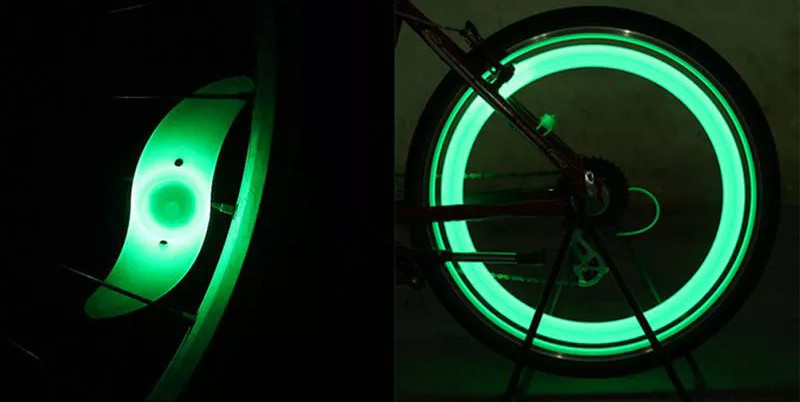ROWEROWA NAKŁADKA LED NA SZPRYCHY KOŁA NEON KOLORY Waga 320 g