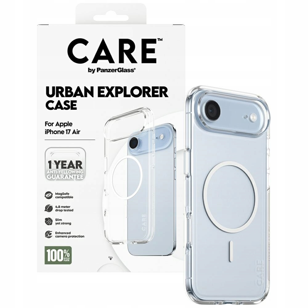 Pouzdro Panzerglass pro iPhone 17 Air, obal MagSafe Průhledné pouzdro