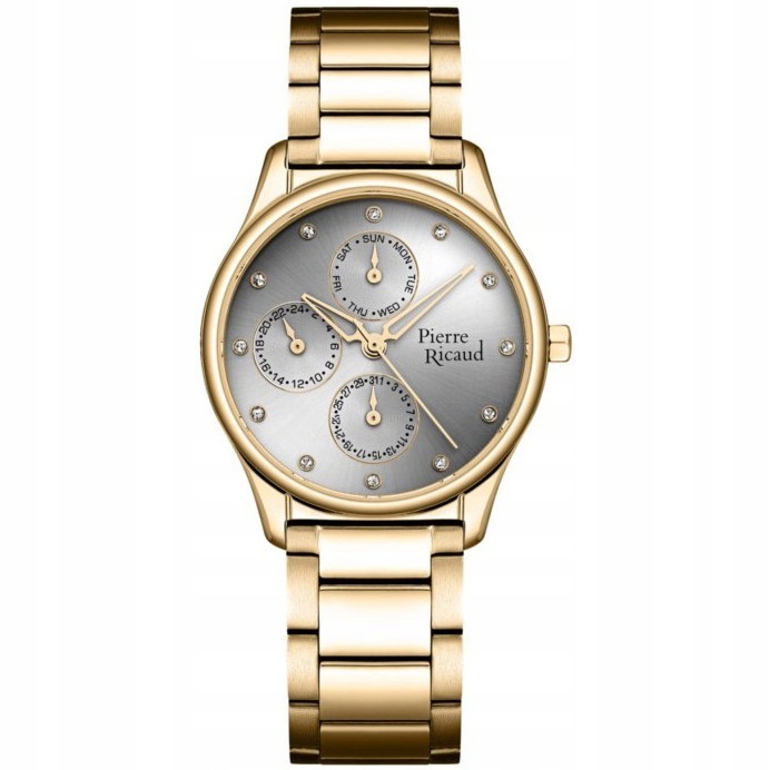 Dámské hodinky Pierre Ricaud P21057.1147QF Zirkony zlaté
