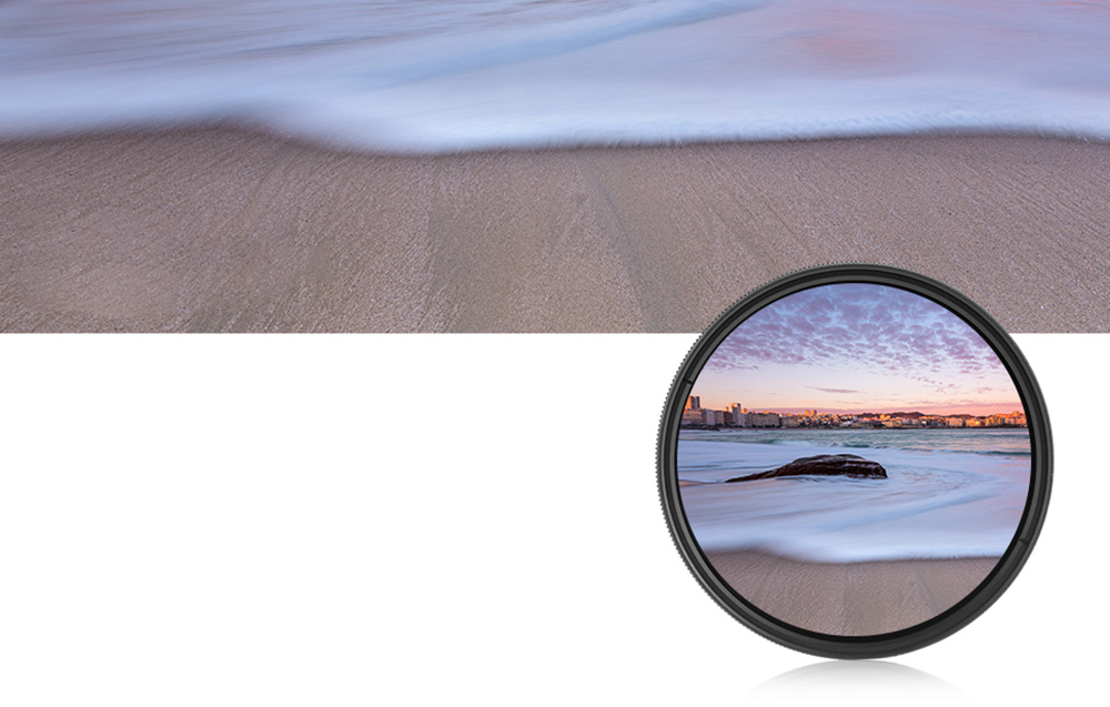 K&F CONCEPT KV32 FILTR FOTOGRAFICZNY DO APARATU SLIM 52MM REGULOWANY ND Model ND2-ND400 szary REGULOWANY FADER Nano-B