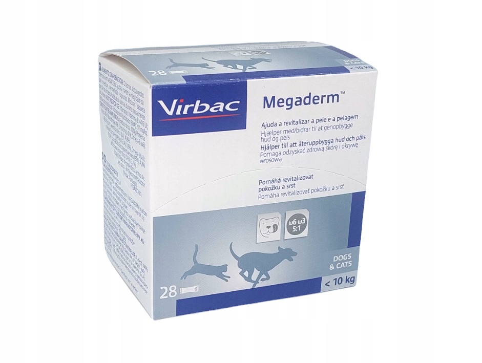 Levně Virbac Megaderm 28x4 ml doplněk stravy pro psy a kočky do 10 kg na...