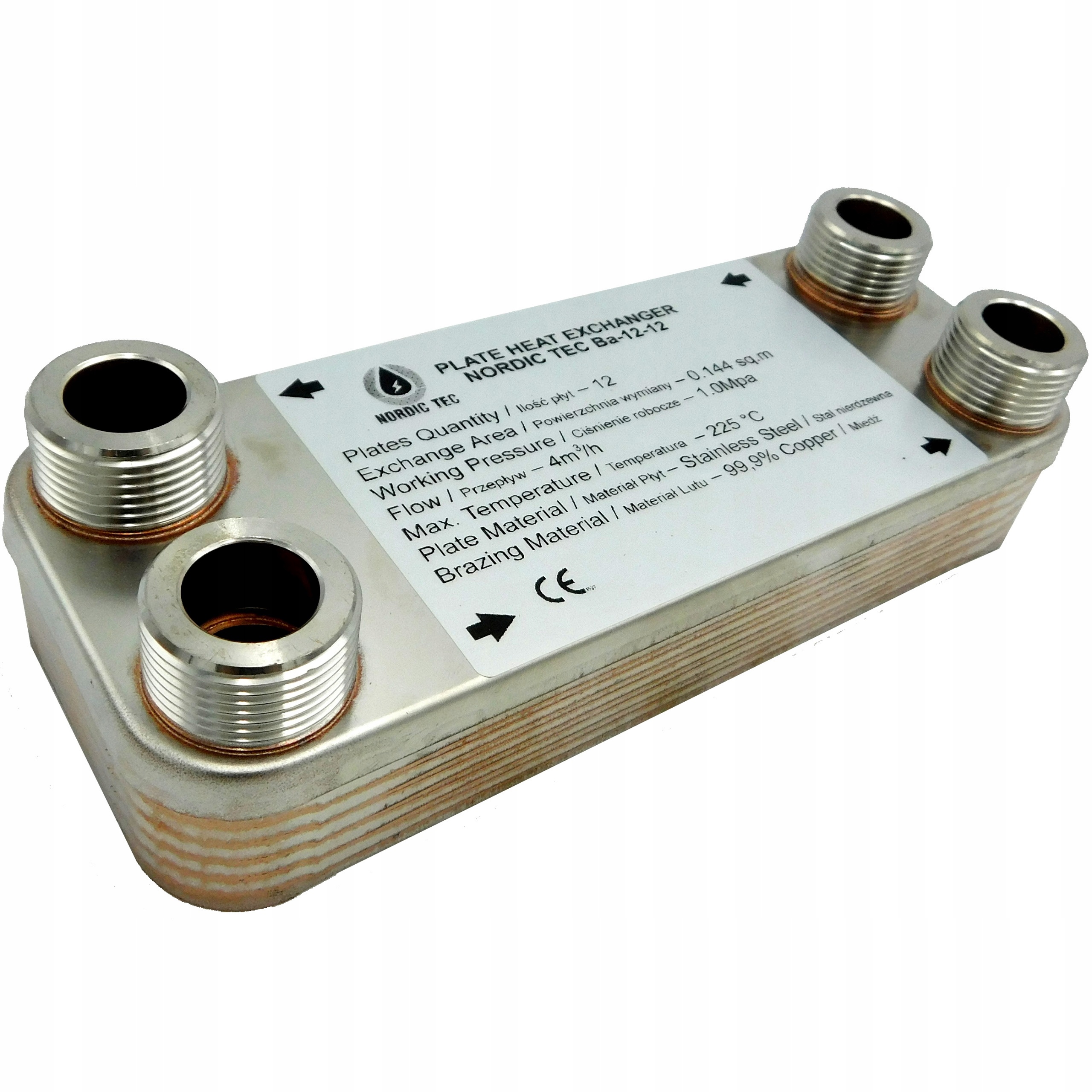 

Wymiennik Ciepła Nordic Tec 12-płytowy 3/4 5-15kW