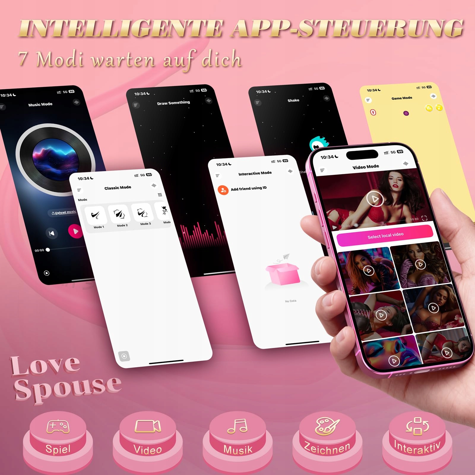 APP VIBRATOR Klitoris Stymulator Dla Kobiet Z 9 Trybami Wibracji — miniatura 4