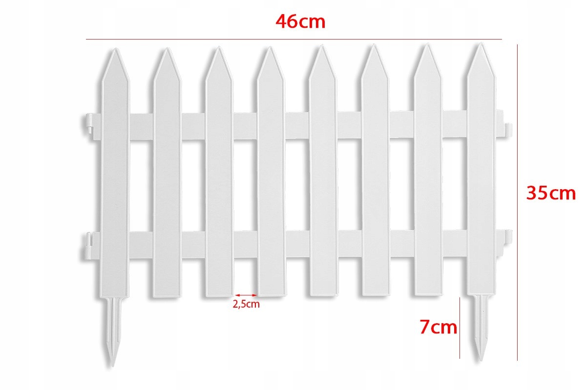 PLOTEK OGRODOWY PLASTIKOWY palisada plot 3,2m BIEL Producent Prosperplast