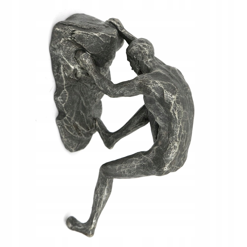 

Figurka Ścienna Szara 21cm Mężczyzna Na Skale 20
