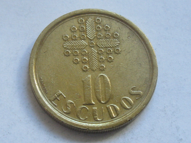 nr485 Portugalia Moneta 10 Escudos 1987