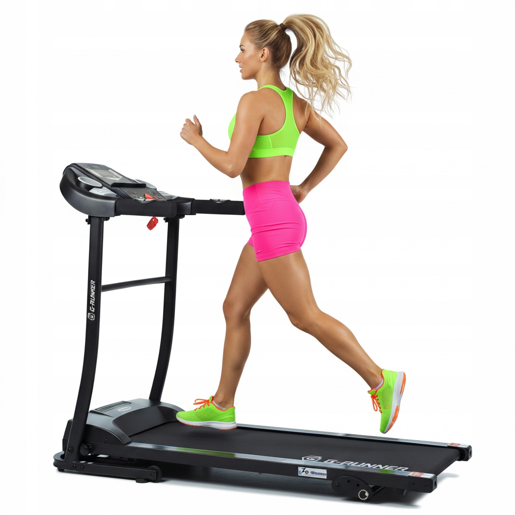 Bieżnia Elektryczna Grunner 400 Głośniki Składana Wznios Uchwyty Do 120KG