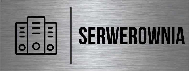 TABLICZKA Serwerownia Aluminium Piktogram