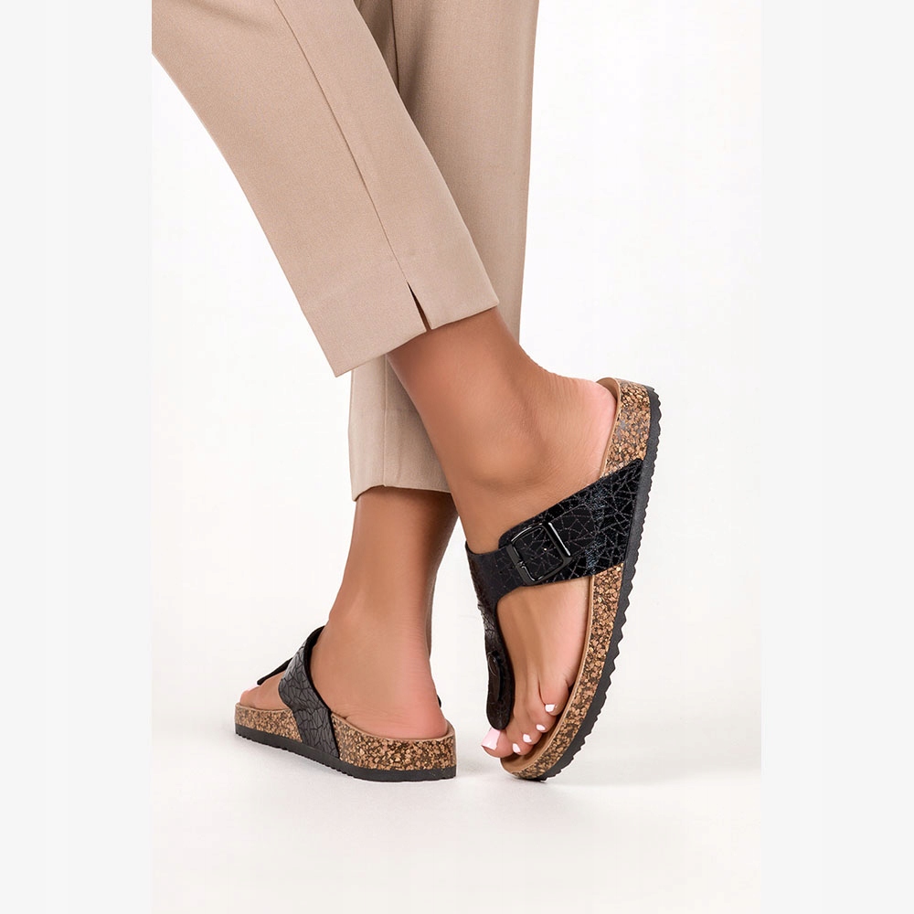 KLAPKI JAPONKI Z PROFILOWANĄ KORKOWĄ PODESZWĄ r 37 Marka Casu