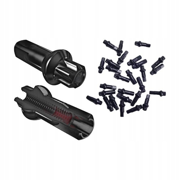 Dt Swiss Nipples Aluminium Squorx Pro Head Pro Lock Black, Length 15 Mm,