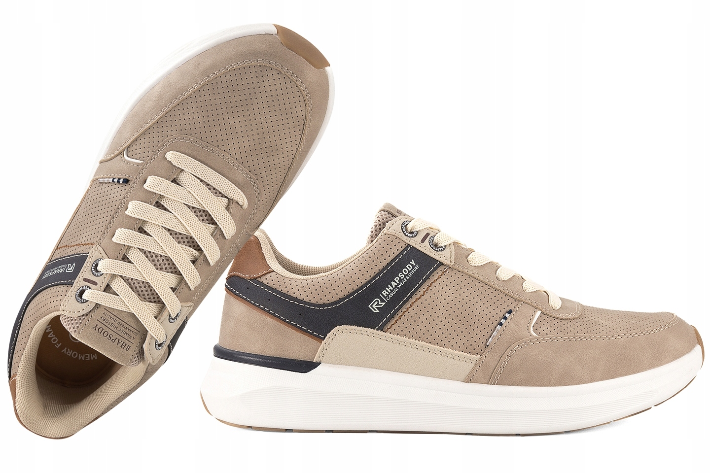 American Club RH161 Sportovní Boty Tenisky Pánské Polobotky Pu béžové 42