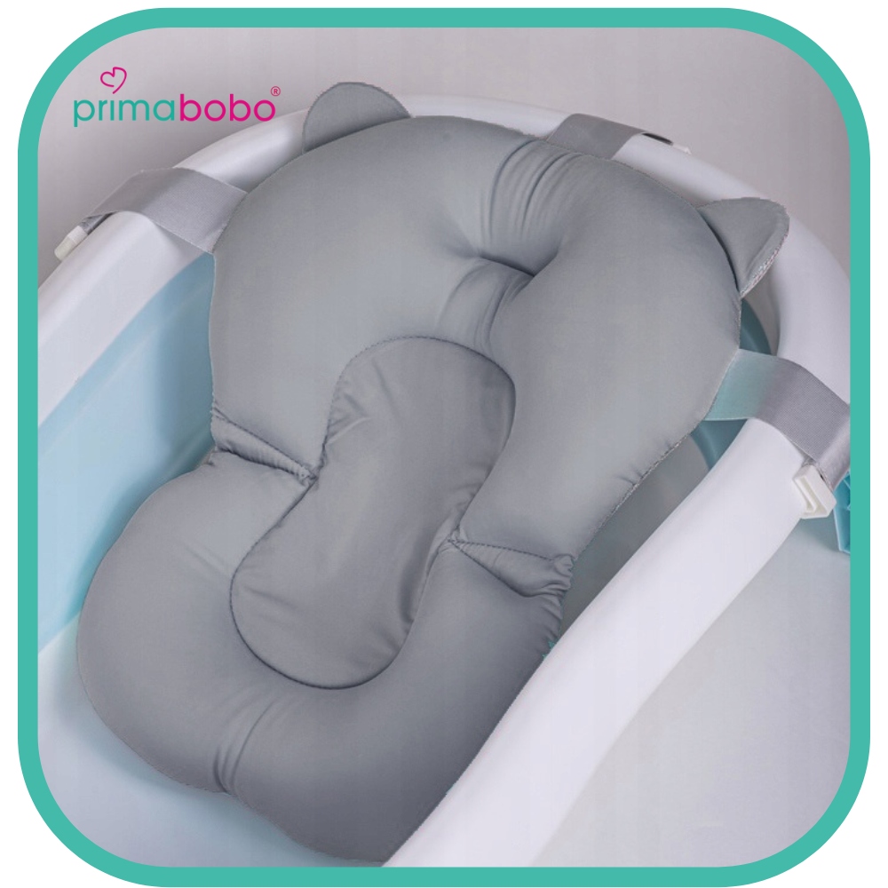 Wkładka do wanienki, Poduszka do kąpieli niemowląt wygodna, Leżaczek, wkład Kolor dominujący odcienie szarości