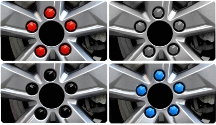 NAKLADKI ZASLEPKI KAPSLE NA SRUBY KOLA FELGI 17 mm Producent code 17mm