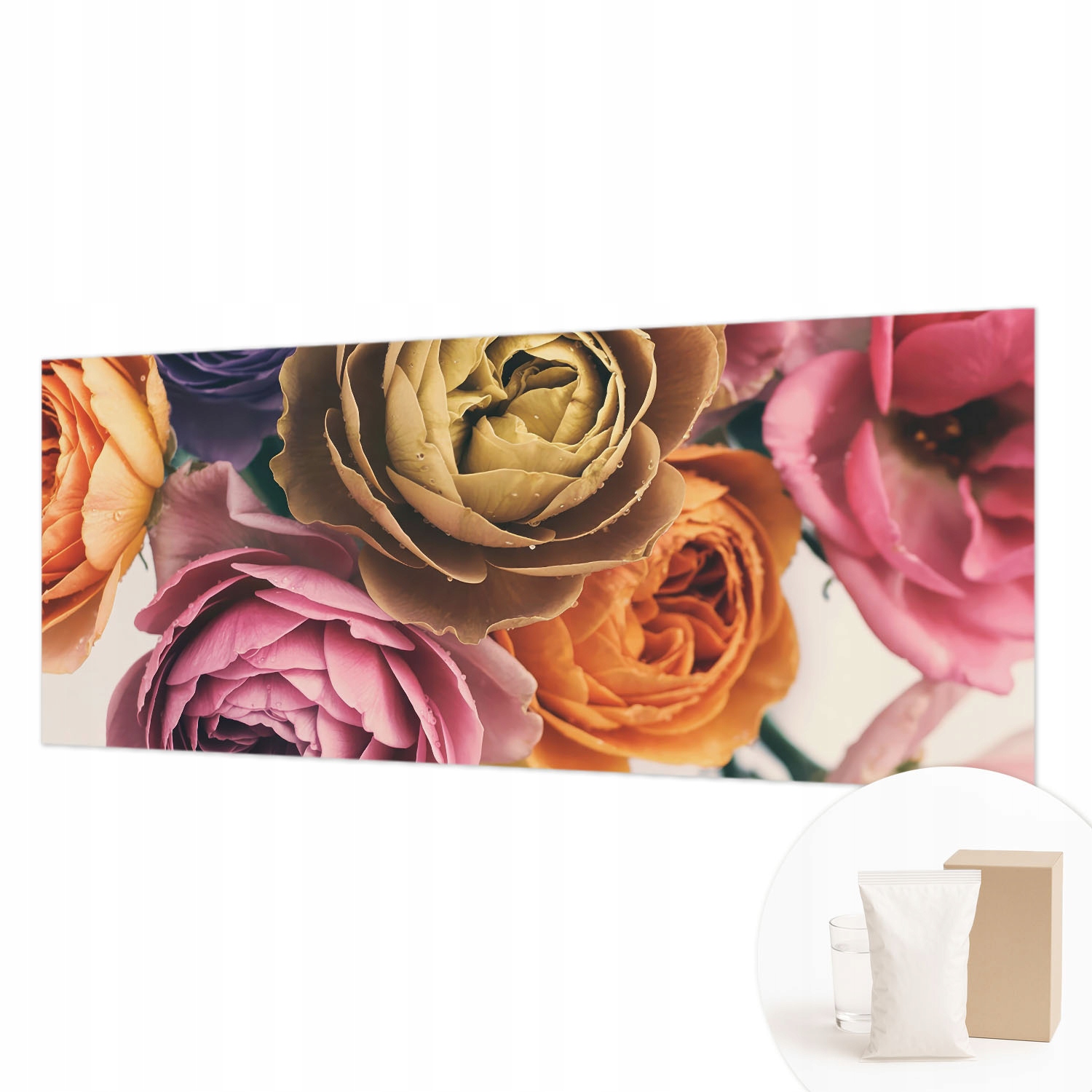 Nástěnná fototapeta Flizelinová lepidlo Barevné růže 250 x 104 cm