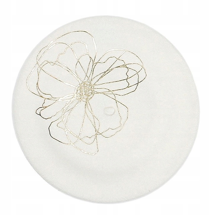 Bílý Ecru Světlý vlněný baret zdobený dekorovaným melounem Polský