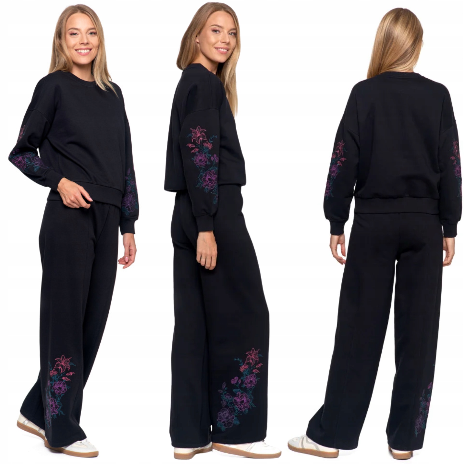 Dámská tepláková souprava Mikina Kalhoty Komplet Zateplený s Výšivkou Moraj XL