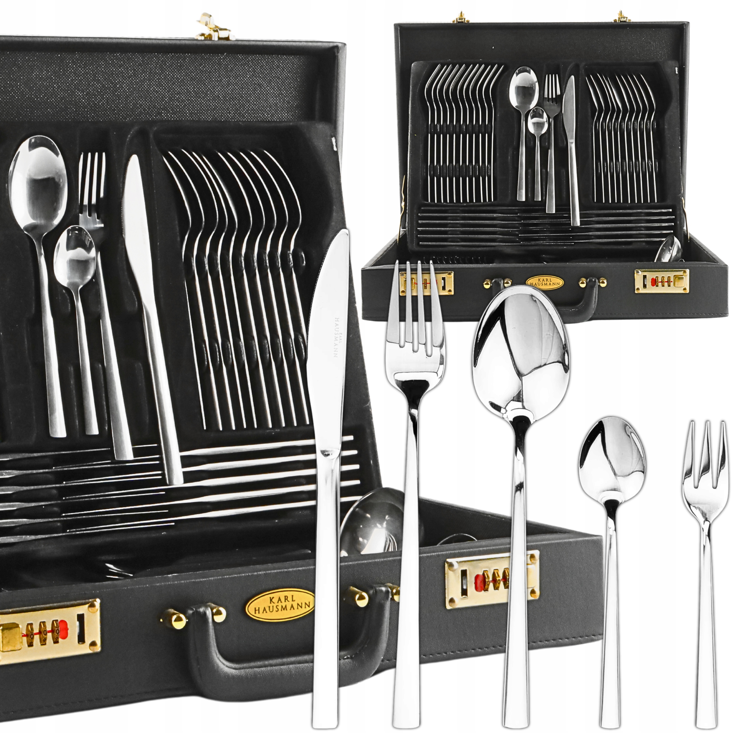 Sada Příborů Kufr Sada Příborů Lena 72EL Pro 12 Osob Karl Hausmann