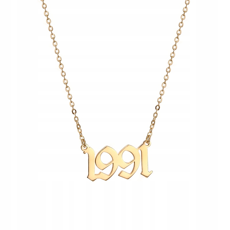 Náhrdelník Ag 925 pozlacený s Datem narození 1991