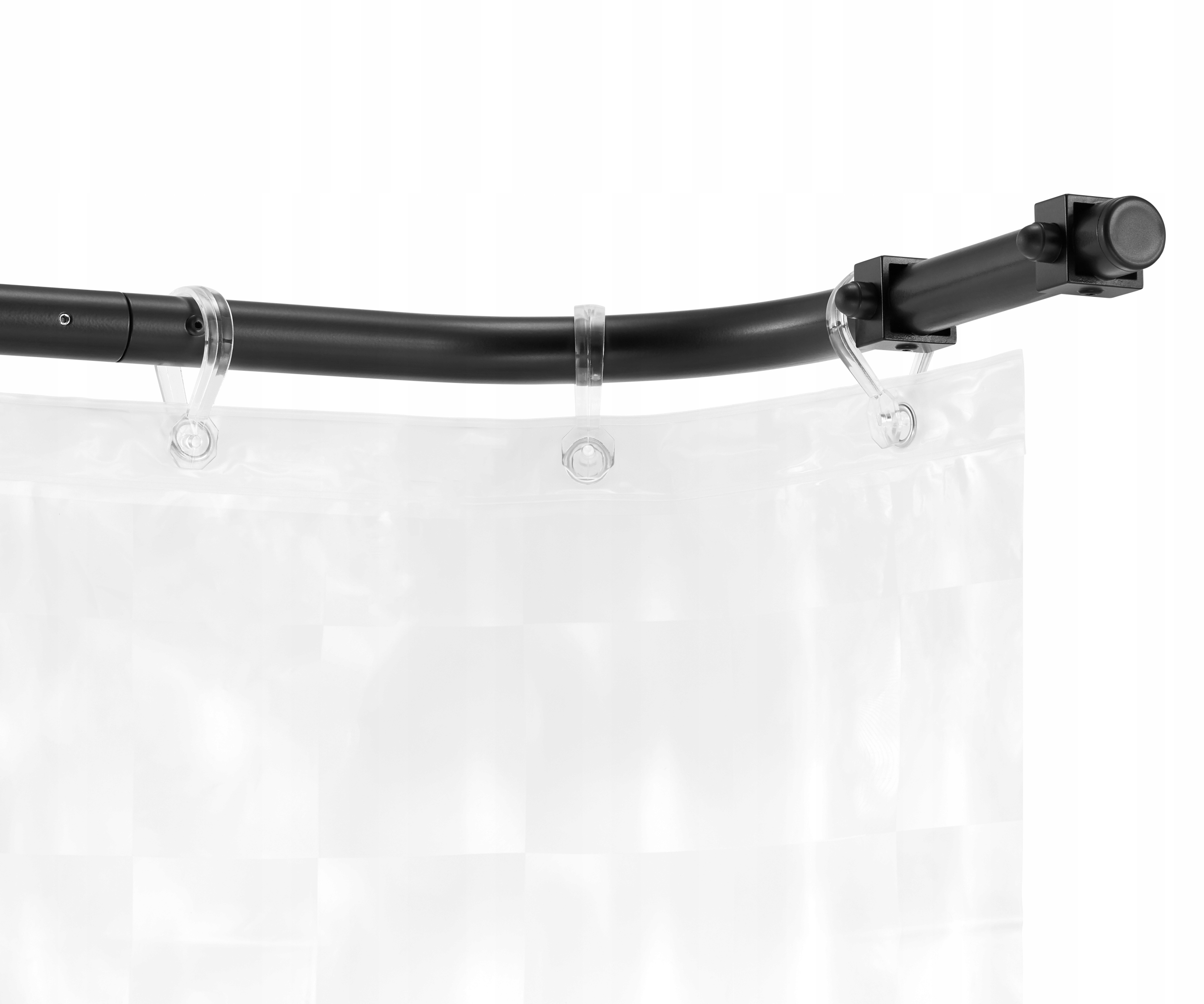 DRĄŻEK ZASŁONY PRYSZNICOWEJ KĄTOWY CZARNY 80X110 Rodzaj kątowy