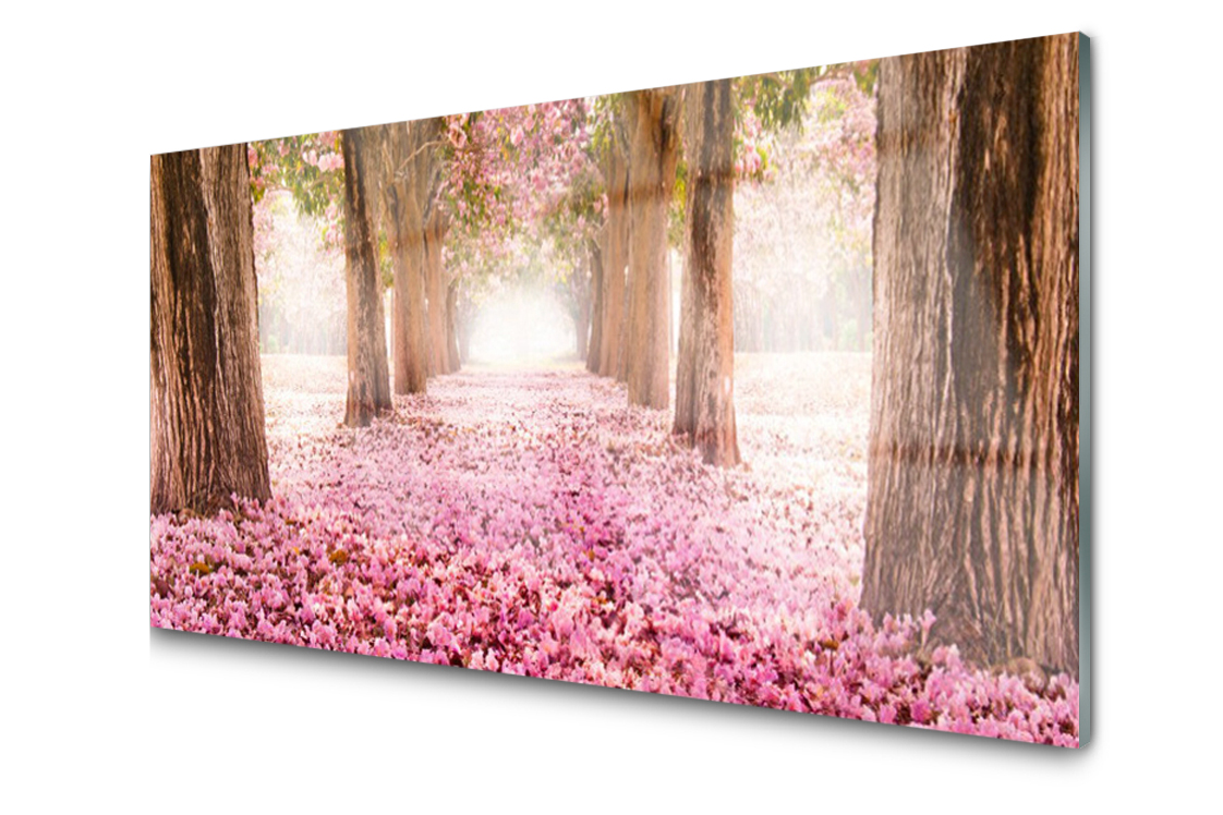 

Panel szklany dekor Drzewo Róże Kwiaty 140x70
