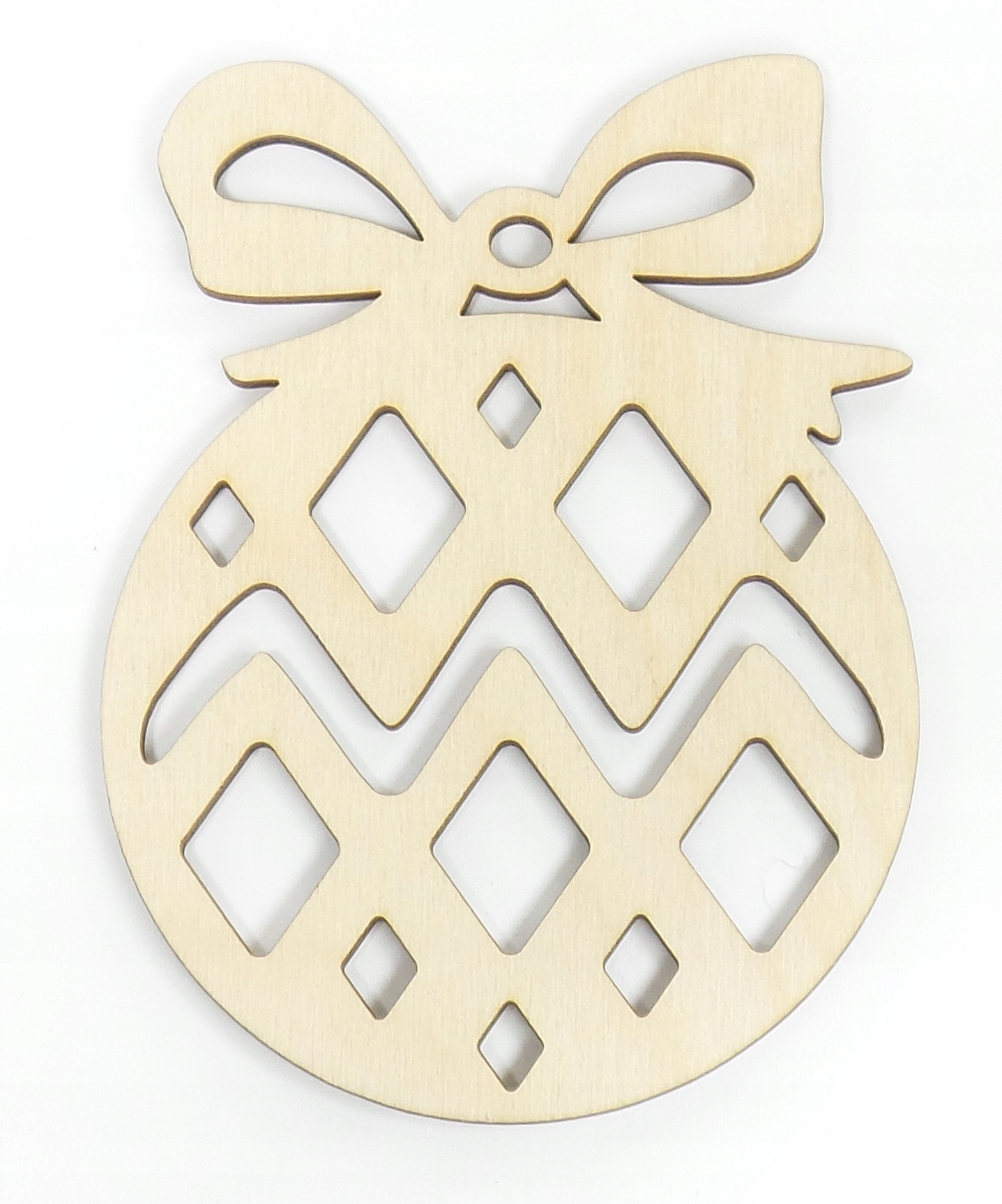 

Drewniana bombka na choinkę ozdoba zawieszka dekor