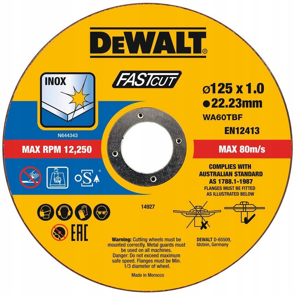 Řezací kotouč 125 mm v kbelíku DT20540 DeWALT 100 kusů